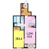 ブランドール樹Ⅲ 1LDKの間取り