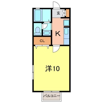 間取図 アンソレイユ　A棟