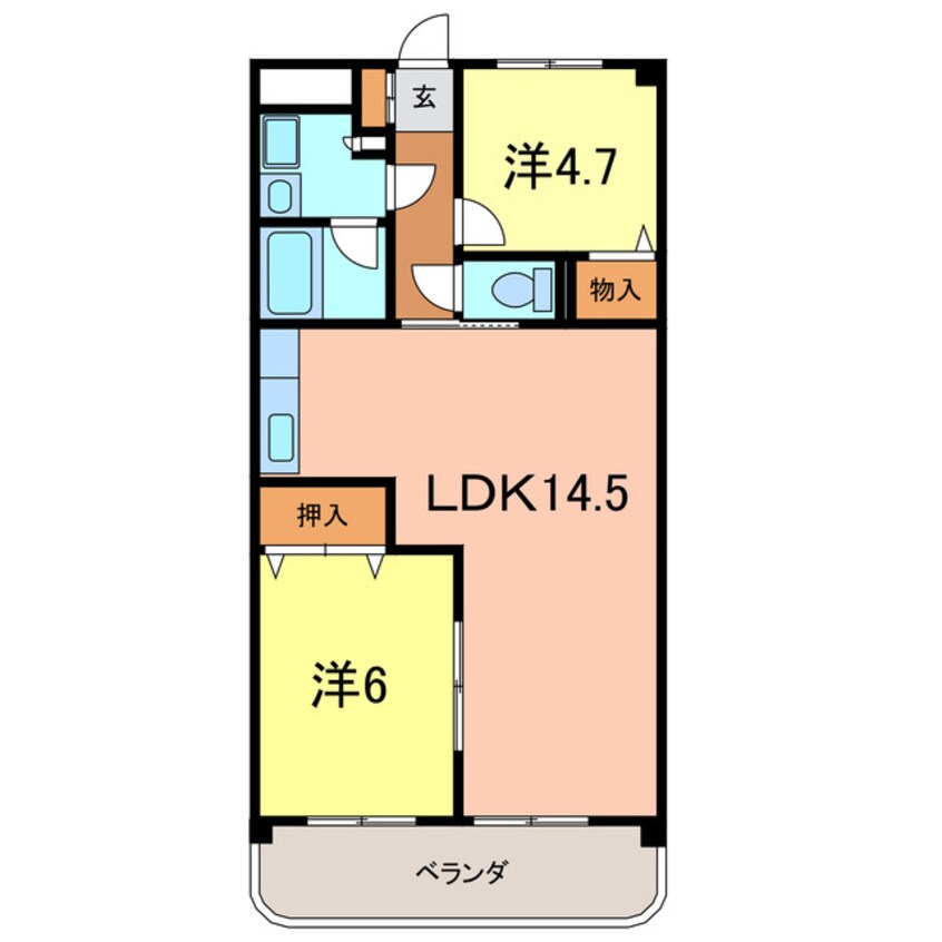 間取図 サンルートＮＯＮ・ＮＯ