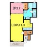 プルミエール東明B 1LDKの間取り