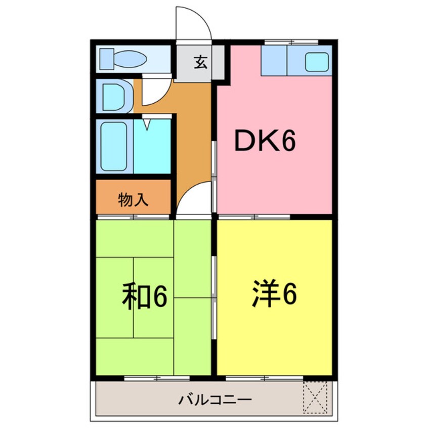 間取図 名鉄名古屋本線/知立駅 バス12分東境郵便局下車:停歩4分 3階 築36年