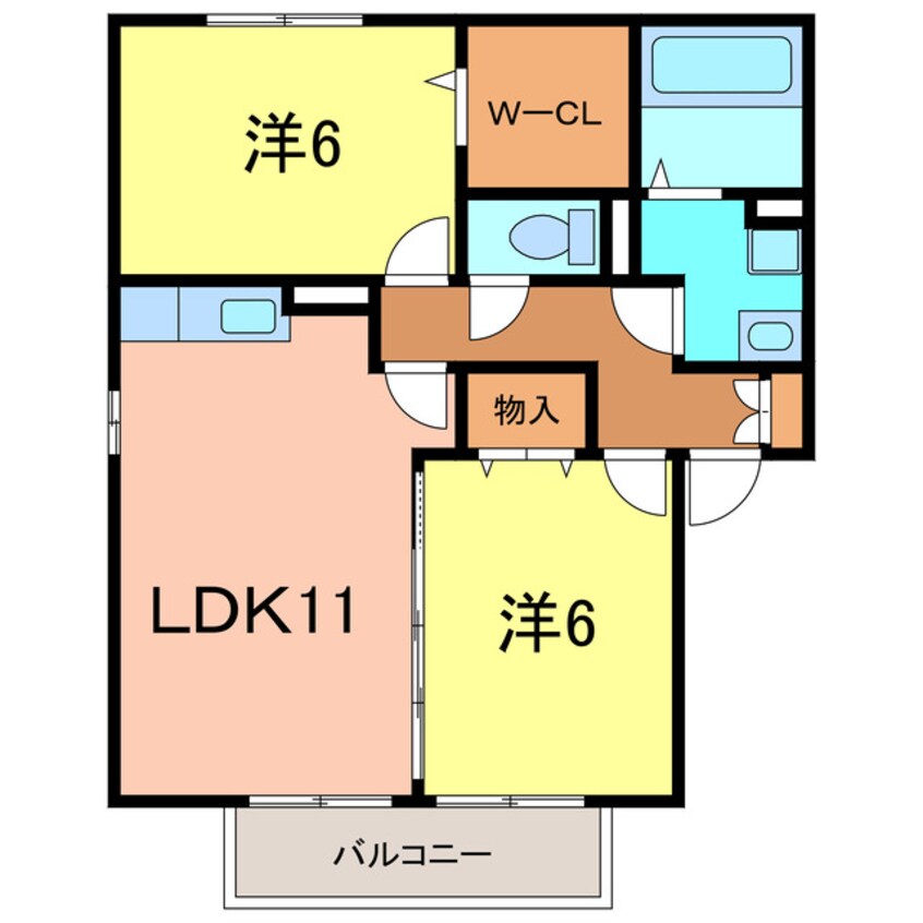 間取図 グランモア一ツ木Ａ