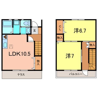 間取図 メゾネット椿　中棟