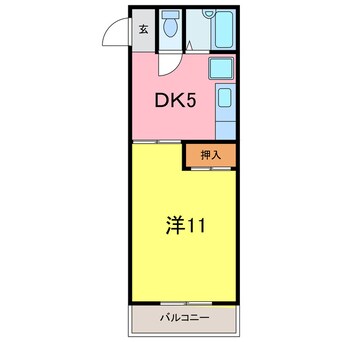 間取図 名鉄三河線/吉浜駅 徒歩12分 2階 築32年