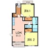 ベール　ブリーズ 2LDKの間取り