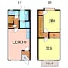 プレミール・ボナールＢ 2LDKの間取り