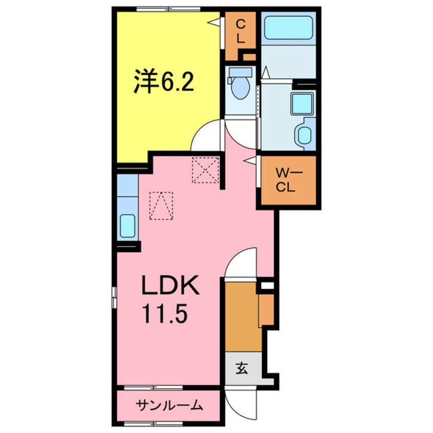 間取図 アンソレイユⅡ