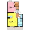 ｱﾑｰﾙ・ｿﾌｨｱ　WEST 1LDKの間取り