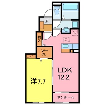 間取図 ル　カルム　森跡Ⅰ