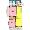 サンコートHITOTSUGI 2LDKの間取り
