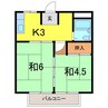 シャルマン芳川 2Kの間取り