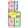 サマーブリーズⅡ 3DKの間取り