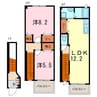 パラーシオ 2LDKの間取り