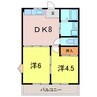 エスポワール 2DKの間取り