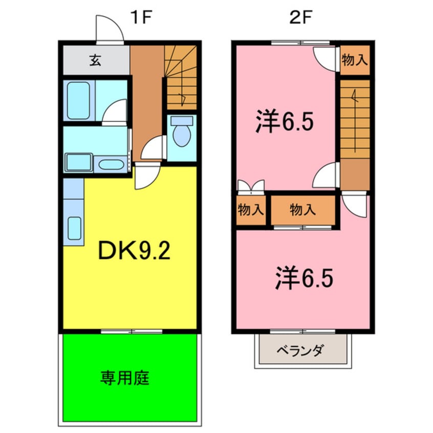 間取図 メゾファミーユ柘植B