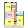 ピアハイツ 3DKの間取り