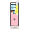ドミネンス曲尺手 1Kの間取り