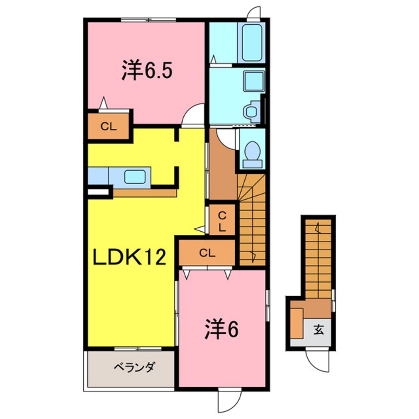 間取図 アンソレイユ西山Ⅰ