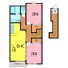 てぃーだＢ 2LDKの間取り