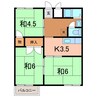 レスト北新川　Ｂ棟 3Kの間取り