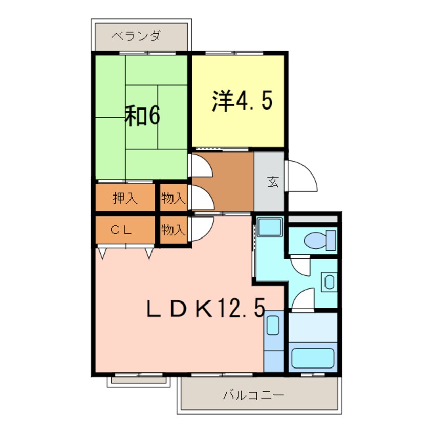 間取図 コーポ鳥山