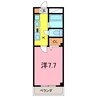 アンプルールフェール刈谷市駅 1Kの間取り