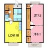 ファミール上町 2LDKの間取り