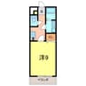 アンプルールブワエトワル 1Kの間取り