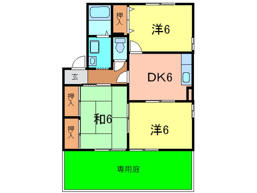 間取図 ハーモニーハイツ末広