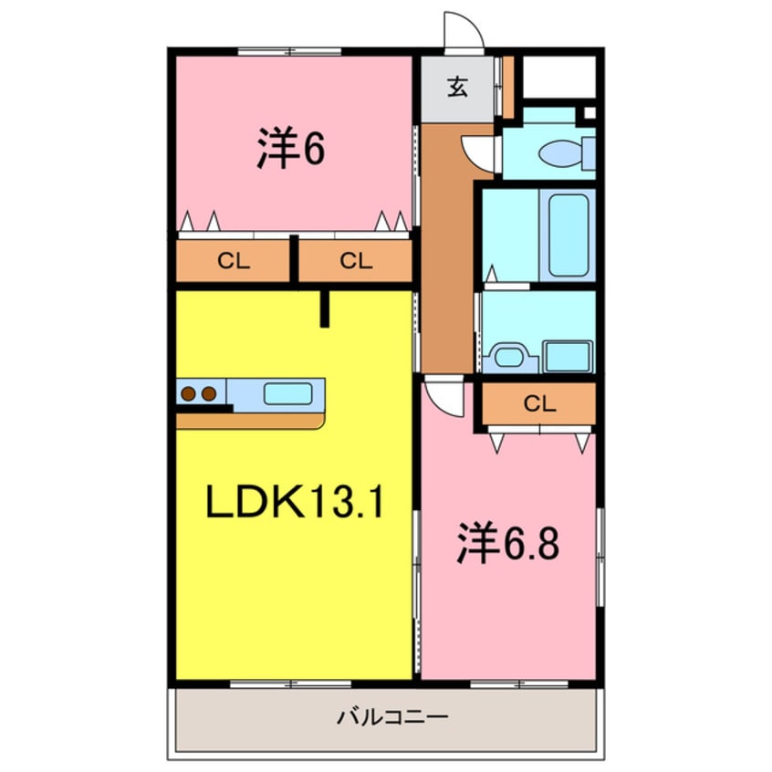 間取図 ベルデ東栄Ⅱ