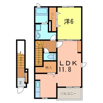 間取図 フォルティッシモB