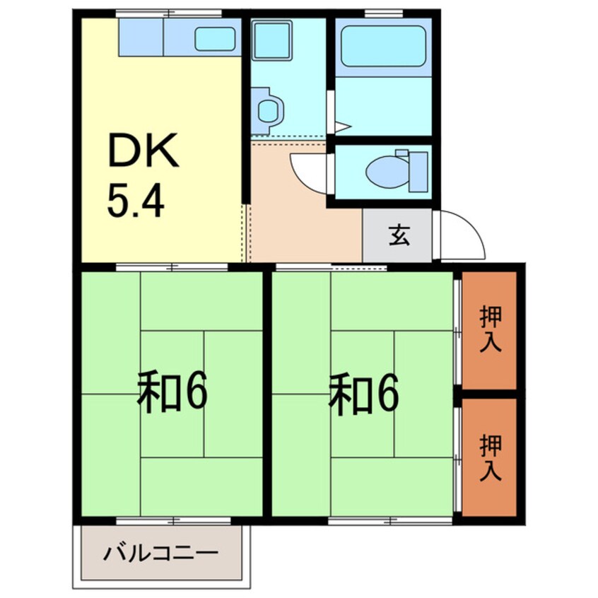 間取図 シティハイム　サカイＡ