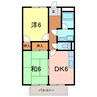 サープラス　ワイズハウス 2DKの間取り