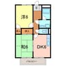サープラス　ワイズハウス 2DKの間取り