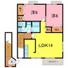 グリーンハイツ宮町Ａ 2LDKの間取り