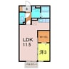 パークサイド　ハウス 1LDKの間取り