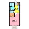 アミエーラ 1Kの間取り