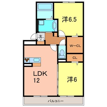 間取図 クレール亀山