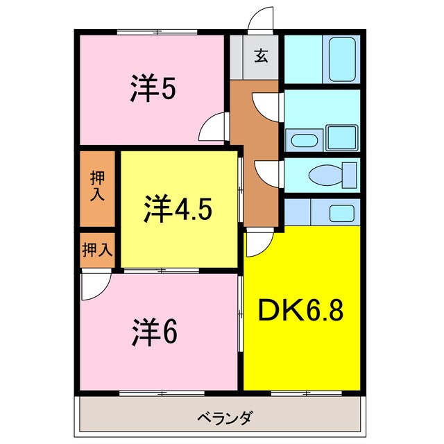 間取り図 オレンジハイツ
