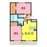 メゾン　シュクレ 2LDKの間取り