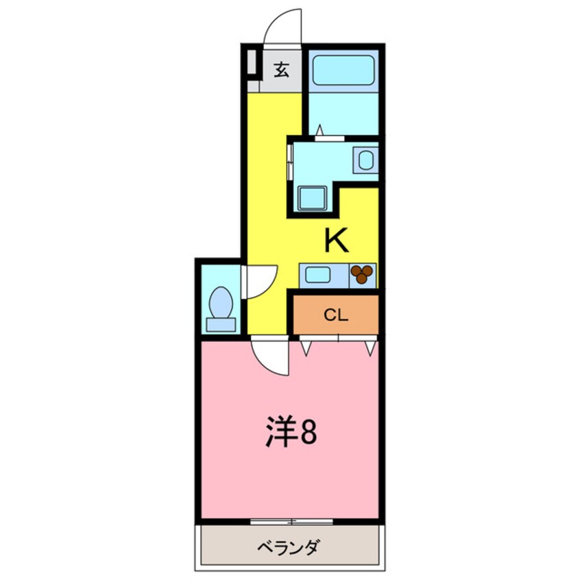 間取図 ｱﾝﾌﾟﾙｰﾙﾘｰﾌﾞﾙ80Ｒ