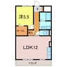 サクセスⅡ 1LDKの間取り