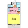 パラッツォ牛田 1DKの間取り