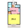 パラッツォ牛田 1DKの間取り