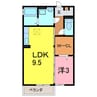 セジュール萌 1LDKの間取り