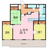 ｶﾞｰﾃﾞﾝﾋﾙｽﾞ三河安城ｻﾞ・ﾀﾜｰ 3LDKの間取り
