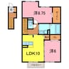 アーバン松本 2LDKの間取り