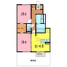 アーバン松本 2DKの間取り