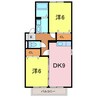 ピアチェーレ 2DKの間取り