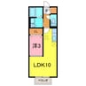 Ｆ・アンジェＡ 1LDKの間取り